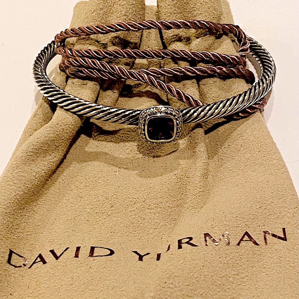 David Yurman Amethyst and Diamond Albion Bracelet